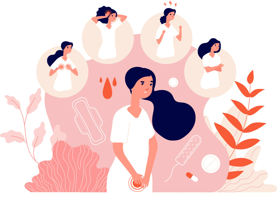 月経前症候群イメージ